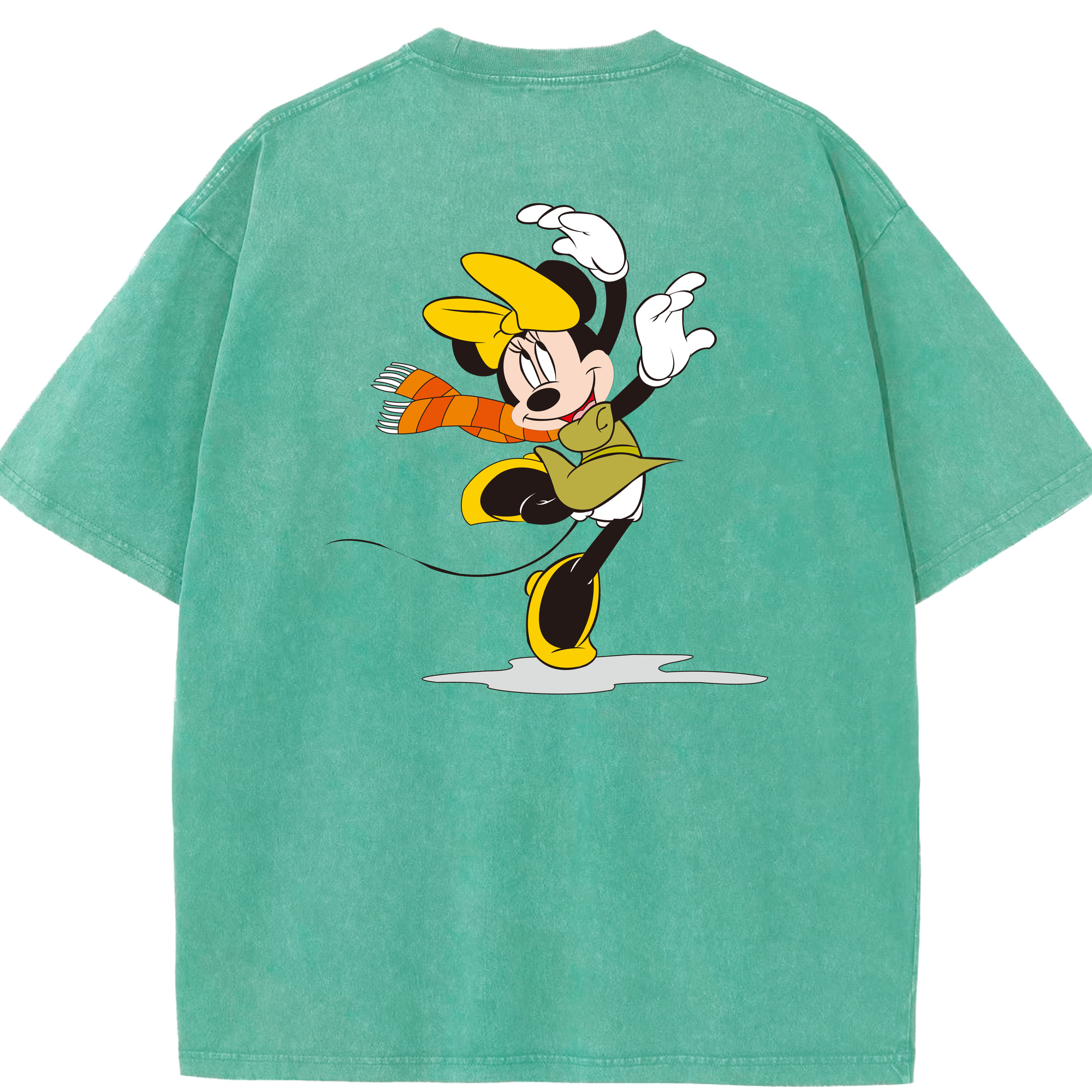 （画像用） ミッキーマウス Mickey Mouse 綿100% ヴィンテージ風 半袖Tシャツ（背面プリント）